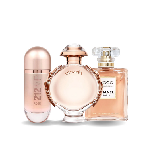 Zestaw 3 perfumy 212 VIP ROSÉ, OLYMPÉA, COCO MADEMOISELLE 100ml