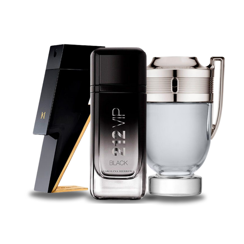 Zestaw 3 perfumy BAD BOY, 212 VIP BLACK, Paco Rabanne INVICTUS 100ml